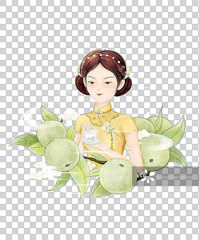 國風人物插畫圖片素材