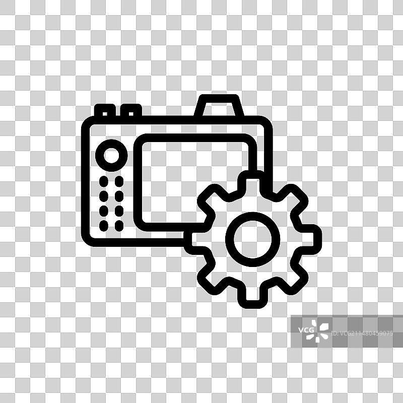 扳手图标设计与相机图标服务工具图片素材