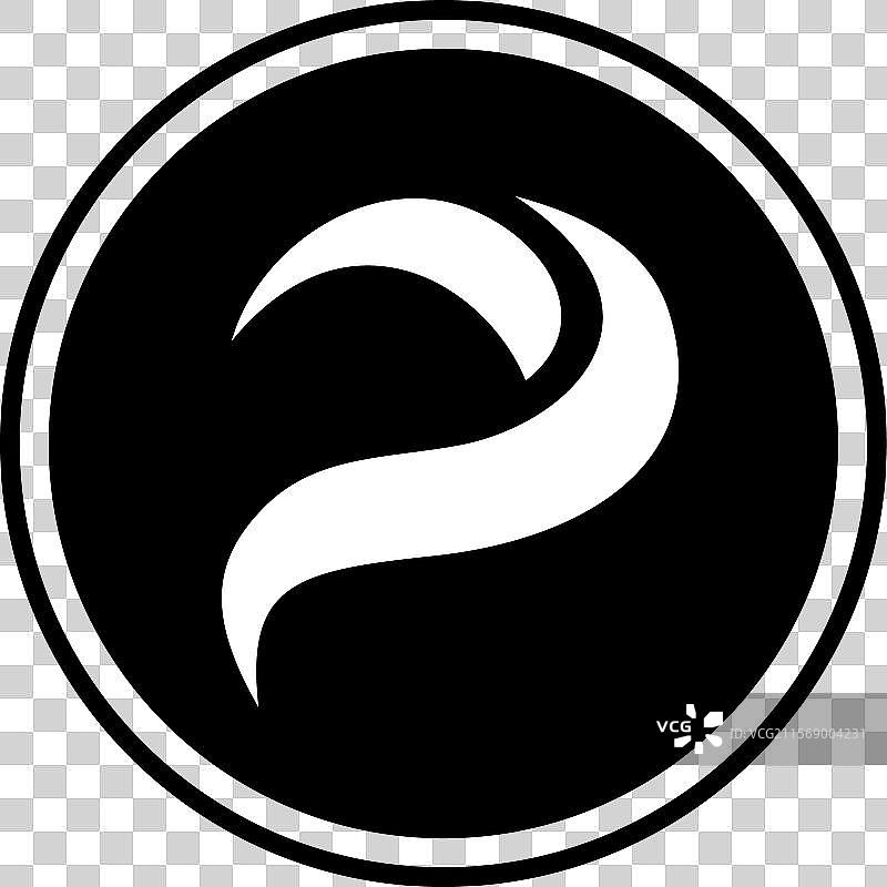 抽象优雅的字母P标志图标设计图片素材